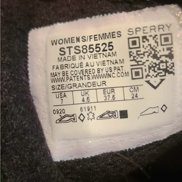 Sperry Black Pebbled Leather Duck Boot size 7 - Picture 3 of 7